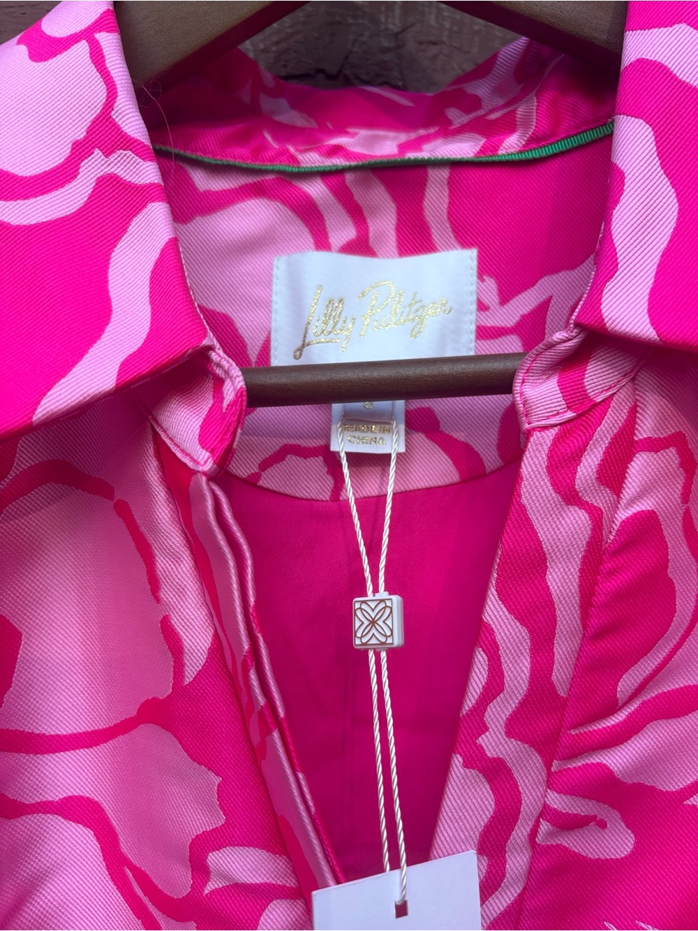 NWT Lilly Pulitzer Marria Satin Jacquard Maxi Dress Parigi Pink Floral Size 8 - Picture 8 of 16